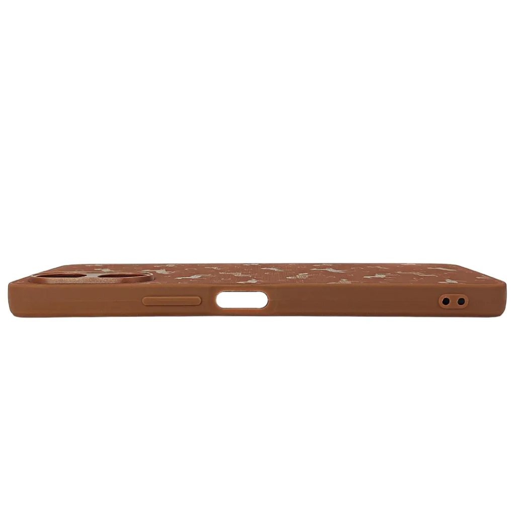 Vivo Y05 4G|Vivo Y11D Branded (BURGA) Derby Race Horses Pattern Leather Texture Back Case (Brown)