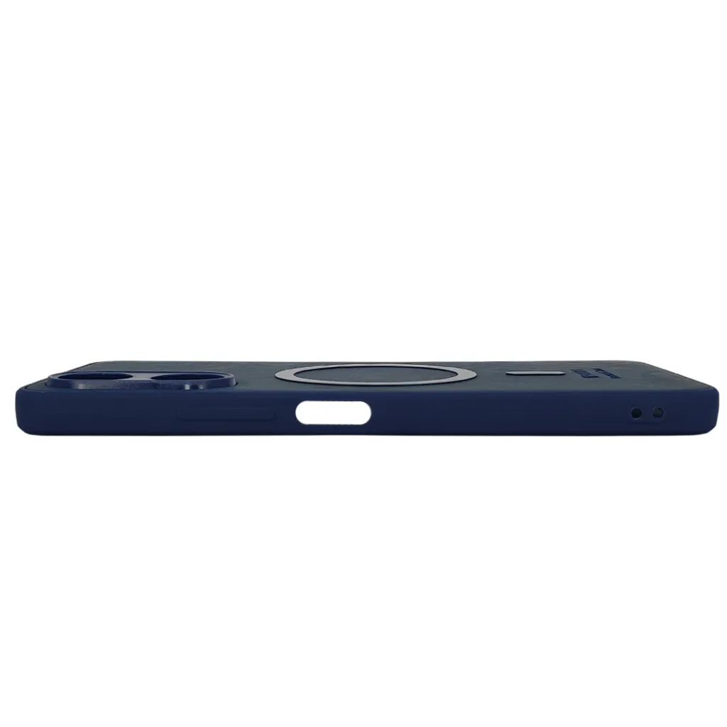Xiaomi Redmi 13C|Poco C65 Built-in Magnetic Ring Premium Leather With Velvet Feel Back Case (Navy Blue)