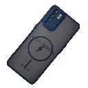 Oppo F15/Reno 3 4G/A91 Stylish & Durable Matte Case With MagSafe Back Case (Navy Blue)