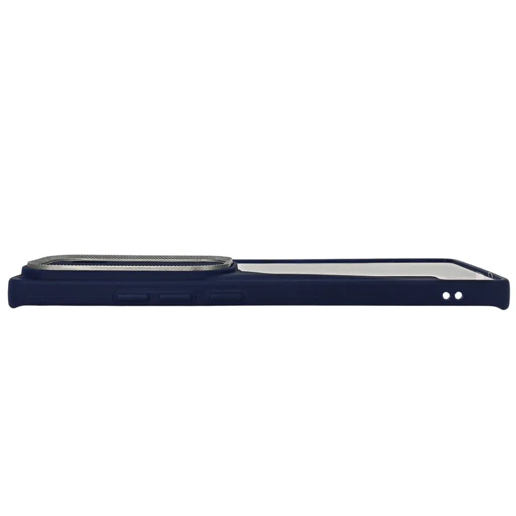 Tecno Camon 40 Pro 4G iPaky Transparent Colour Border With Camera Chrome Finishing Back Case (Navy Blue)