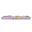 Vivo V70 5G|V70 Lite 4G|5G Soft Silicone Ladies Fancy Beats & Flowers design Back Case (Light Purple)