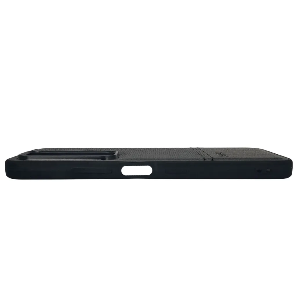 Infinix Hot 60i|HOT 60 4G (REMAX) Logo Dotted Leather Texture Mobile Back Case (Black)