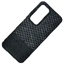 Infinix Hot 60i|HOT 60 4G (REMAX) Logo Dotted Leather Texture Mobile Back Case (Black)