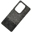 Infinix Note 50 4G|Note 50 Pro 4G (REMAX) Logo Dotted Leather Texture Mobile Back Case (Gray)