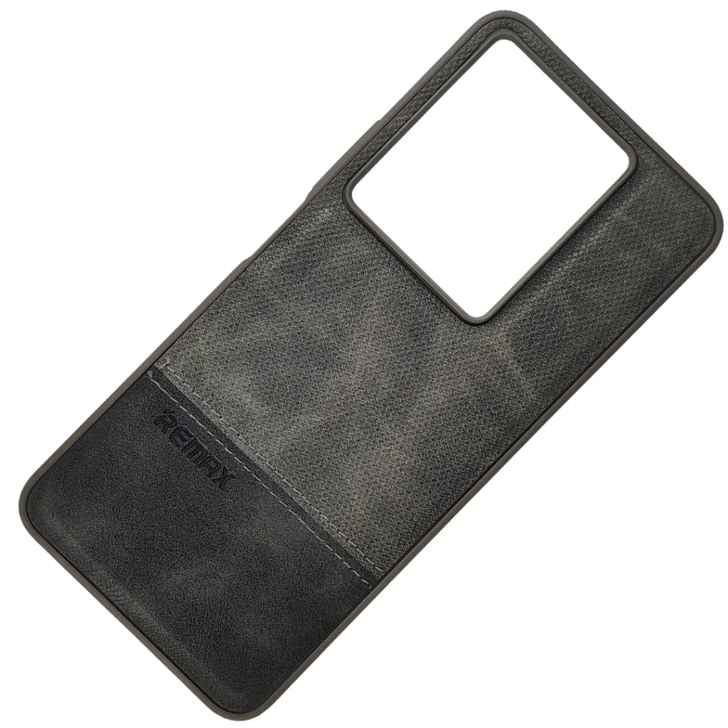 Infinix Note 30 4G (REMAX) Logo Dotted Leather Texture Mobile Back Case (Gray)