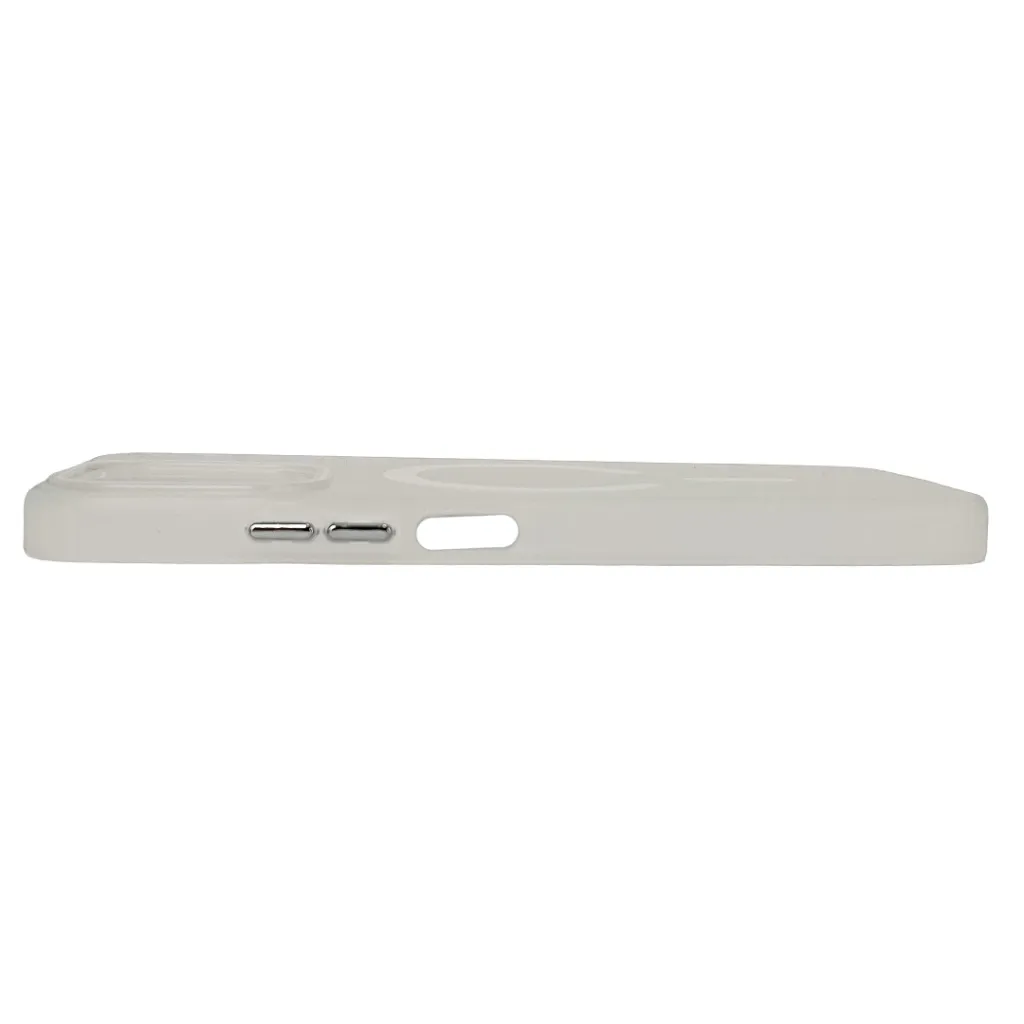 Oppo A6 4G |A6X|A6 5G Frosted Matte With MageSafe Logo Mobile Back Case (White)