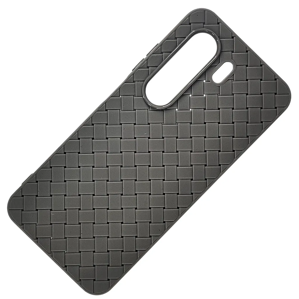 iTel Power P70 Woven With Leather Feel Soft Silicone Back Case (Natural Titanium)