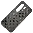 iTel Power P70 Woven With Leather Feel Soft Silicone Back Case (Natural Titanium)