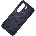 iTel Power P70 Woven With Leather Feel Soft Silicone Back Case (Purple)