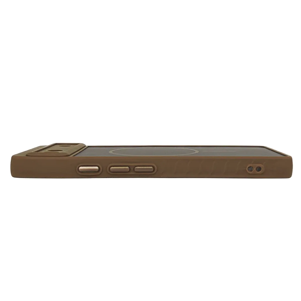 Google Pixel 6A Stylish & Durable Matte Case With MagSafe Back Case (Brown)
