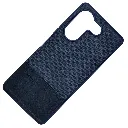 Tecno Camon 20 Pro|Camon 20 (REMAX) Logo Dotted Leather Texture Mobile Back Case (Navy Blue)