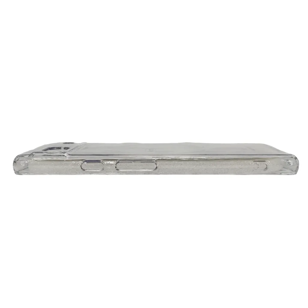 Google Pixel 6A PC Acrylic Colour Tpu|Transparent MagSafe 3D Logo Printed Back Case (Crystal)