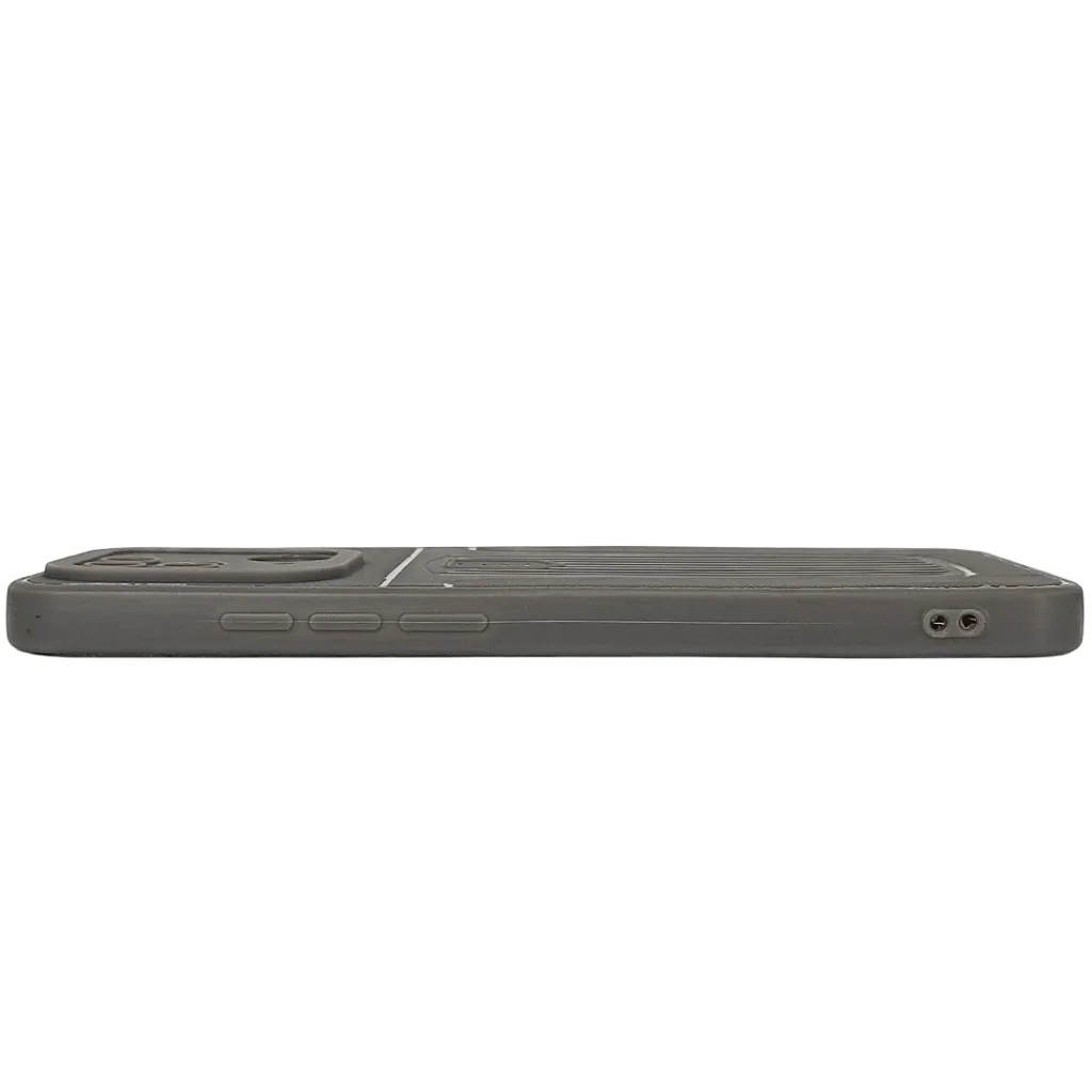 Xiaomi Redmi 10C|Poco C40 GEAR 4 Lining Texture Soft Silicone Back Case (Gray)