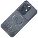 Oppo Realme C85 5G|Realme 15X 5G|Realme Narzo 90X Magsafe Logo Ultra Thin Matte Paper Back Case (Navy Blue)