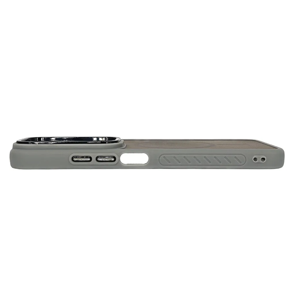 Oppo Realme C85|Realme15X 5G Unique Fosus Camera Ring MagSafe 3D Matte Back Case (Gray)