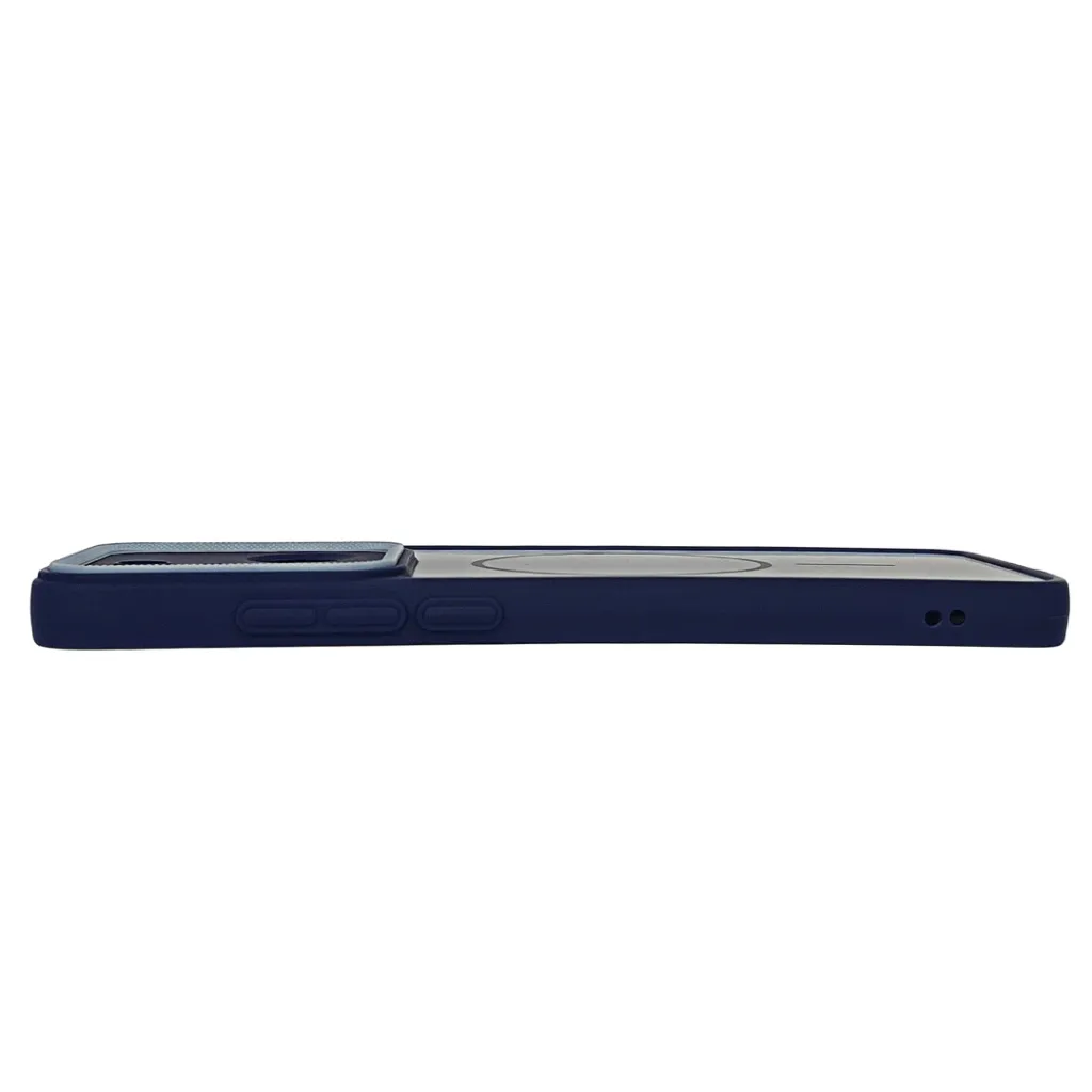 Xiaomi Redmi 10C|Poco C40 Classic AG Fluid Skin Silicone Magsafe Logo Back Case (Navy Blue)