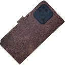 Xiaomi Redmi 10C|Poco C40 NMT Premium Luxuary Leather Book Case (Dark Brown)