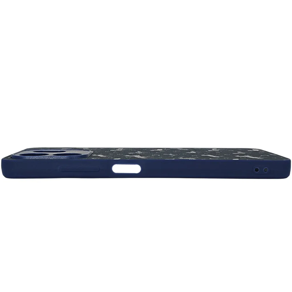 iTel A100C 4G Branded (BURGA) Derby Race Horses Pattern Leather Texture Back Case (Navy Blue)