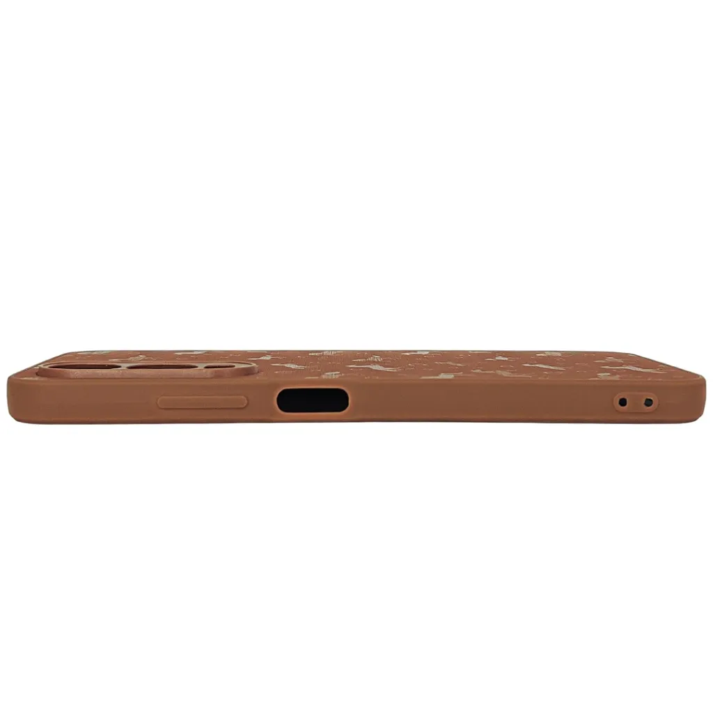 iTel City 200 4G Branded (BURGA) Derby Race Horses Pattern Leather Texture Back Case (Brown)