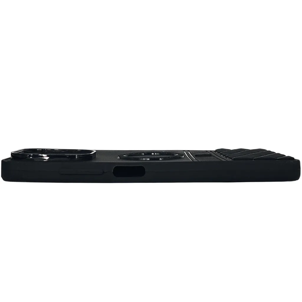iTel A100C 4G 3D Magsafe Logo Carbon Fiber Lining Texture Back Case (Black)