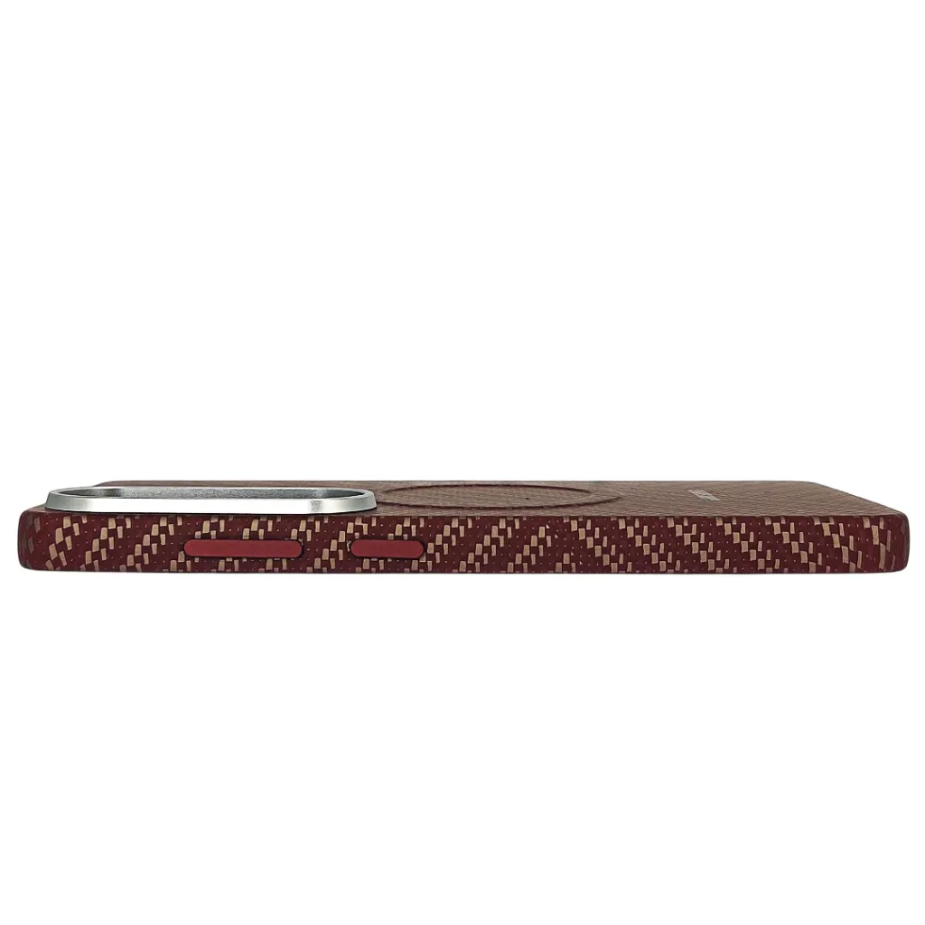 Samsung Galaxy S26 Ultra 3D Carbon Fiber Pitaka Feel magnetic Back Case (Maroon)