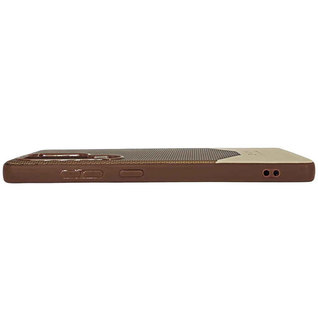 Samsung Galaxy S25 Ultra Pulaka handmade Dotted Leather Textured Designed Back Case (Brown)