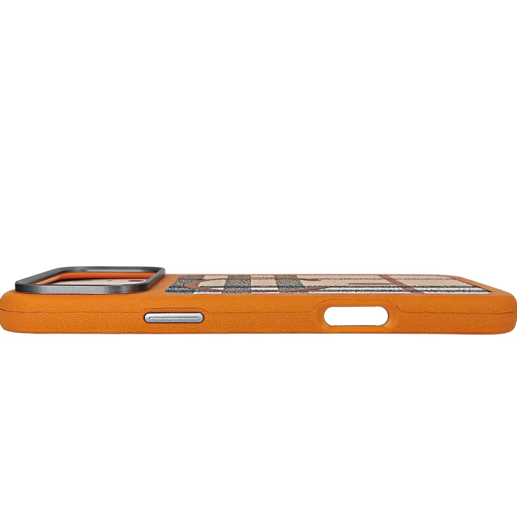 Iphone 17 Pro Max Luxury-Style Heritage Palid MagSafe Phone Case (Cosmic Orange)