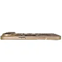 iPhone 17 Air Silicone Dotted Leather Textured Designed Magsafe Wireless Magnetic Charging Compatible Back Case (Desert Titanium)