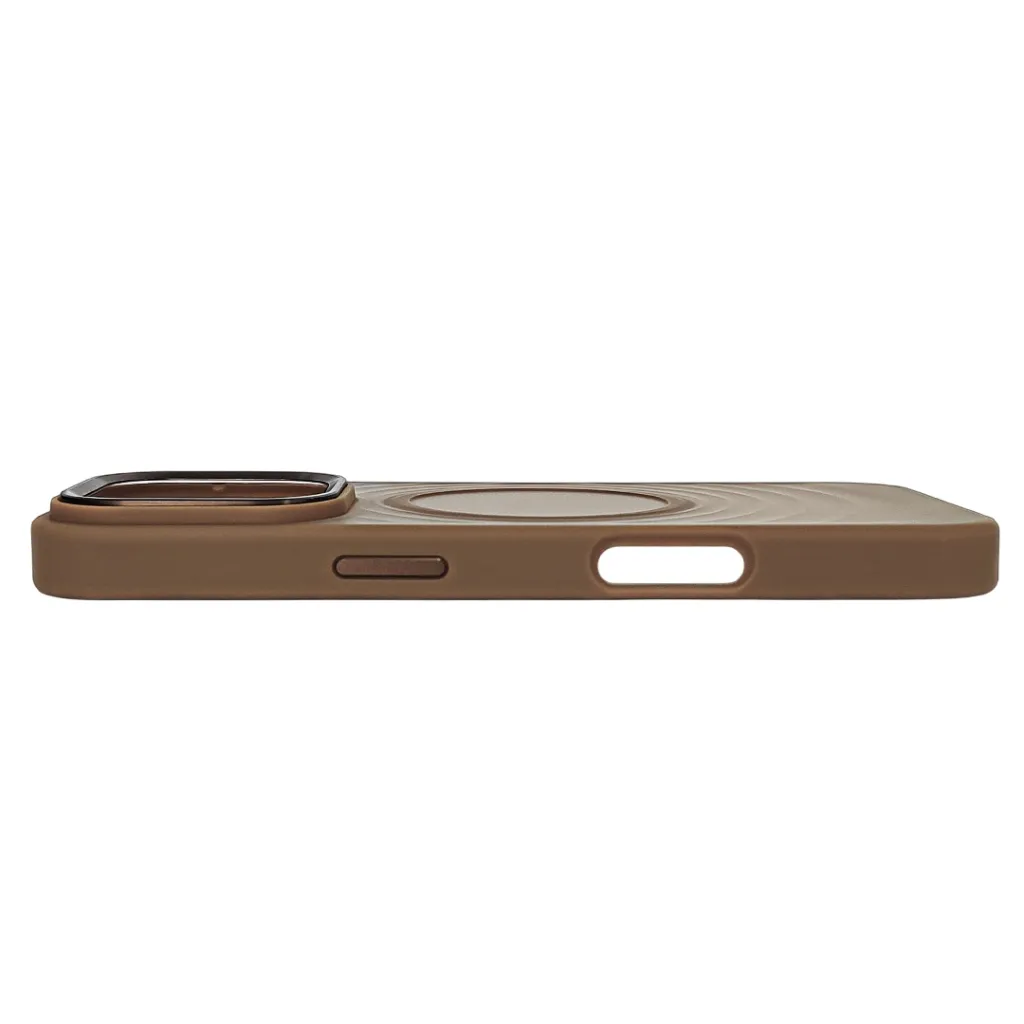 iPhone 16 Pro 3D Waves Style Magnetic Wireless Back Case (Desert Titanium)