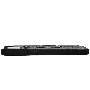iPhone 15 Pro Max features a distinct leather-like Woven texture and integrated Magsafe Charging compatibility Back Case (Black)