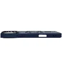 iPhone 16 Pro Max features a distinct leather-like Woven texture and integrated Magsafe Charging compatibility Back Case (Navy Blue)