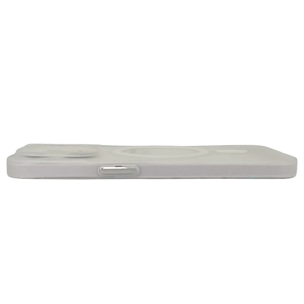 iPhone 14 Pro Magnetic Wireless Charging Matte Featuring a Slim Paper Design Back Case (Crystal)