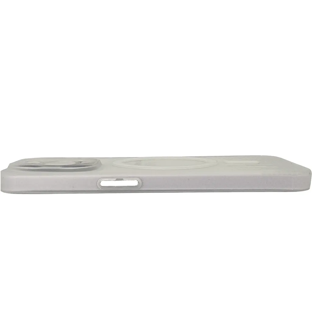 iPhone 15 Pro Magnetic Wireless Charging Matte Featuring a Slim Paper Design Back Case (Crystal)