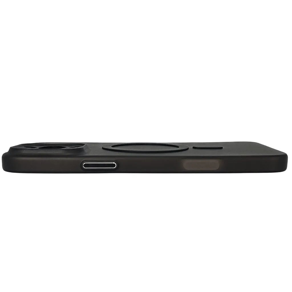 iPhone 16 Pro Max Magnetic Wireless Charging Matte Featuring a Slim Paper Design Back Case (Black)