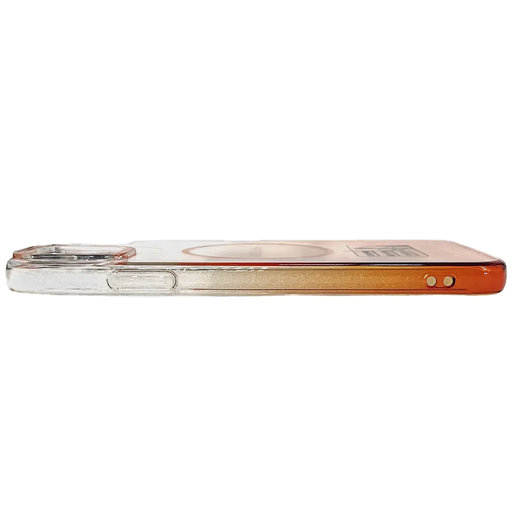 iPhone 14|iPhone 13 PC Acrylic Colour Tpu|Transparent MagSafe Charging Compatible Back Case (Brown)