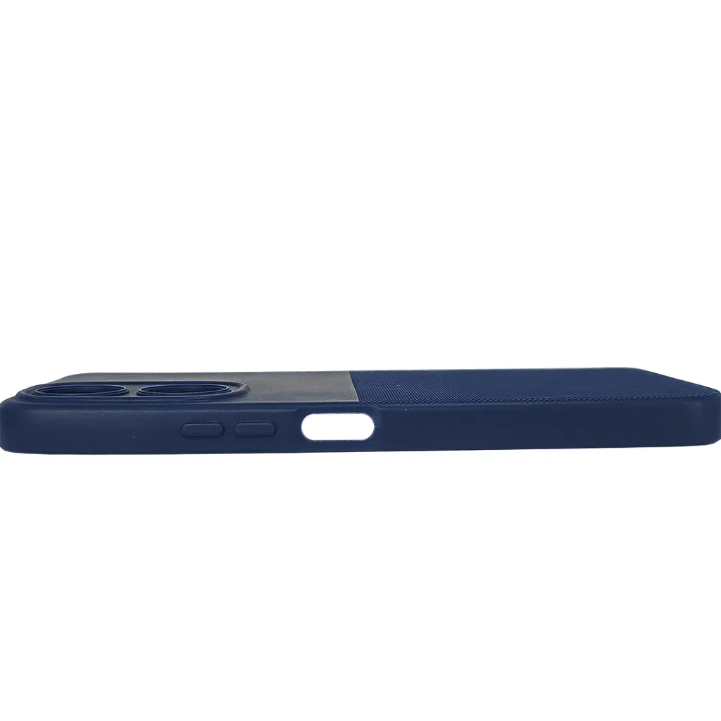 Vivo Y18|Y18e|Y03|Y03T 4G 3D Dotted Official Soft Silicone Back Case (Navy Blue)