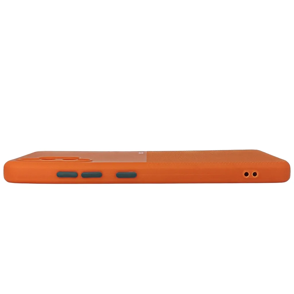 Samsung Galaxy A32 4G Premium Colour Button Silicone Beats Logo Textured With Camera Protection & Inner Microfiber Back Case (Orange)
