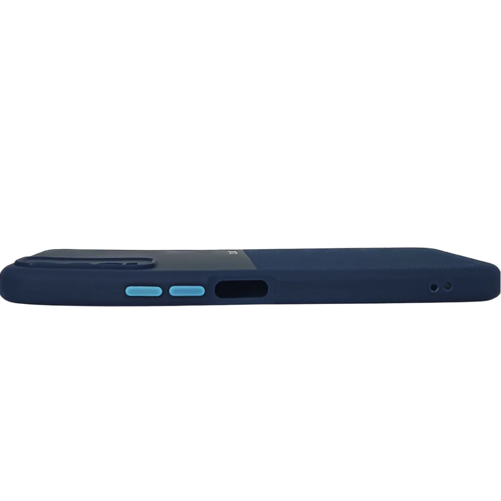 Vivo Y20|Y20i|Y20S|Y12S|Y12A Premium Colour Button Silicone Beats Logo Textured With Camera Protection & Inner Microfiber Back Case (Navy Blue)