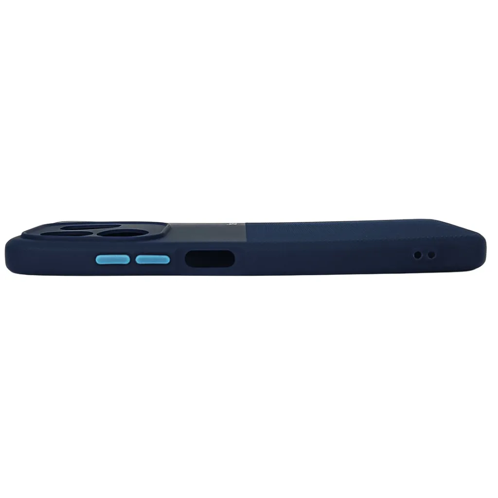 Infinix Hot 50i|Smart 9 HD|Smart 9 Premium Colour Button Silicone Beats Logo Textured With Camera Protection & Inner Microfiber Back Case (Navy Blue)