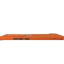 Infinix Hot 50 Pro Plus 4G Premium Colour Button Silicone Beats Logo Textured With Camera Protection & Inner Microfiber Back Case (Orange)