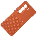 Infinix Hot 50 Pro Plus 4G Premium Colour Button Silicone Beats Logo Textured With Camera Protection & Inner Microfiber Back Case (Orange)