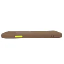 iPhone XS|iPhone X Premium Colour Button Silicone Beats Logo Textured With Camera Protection & Inner Microfiber Back Case (Brown)