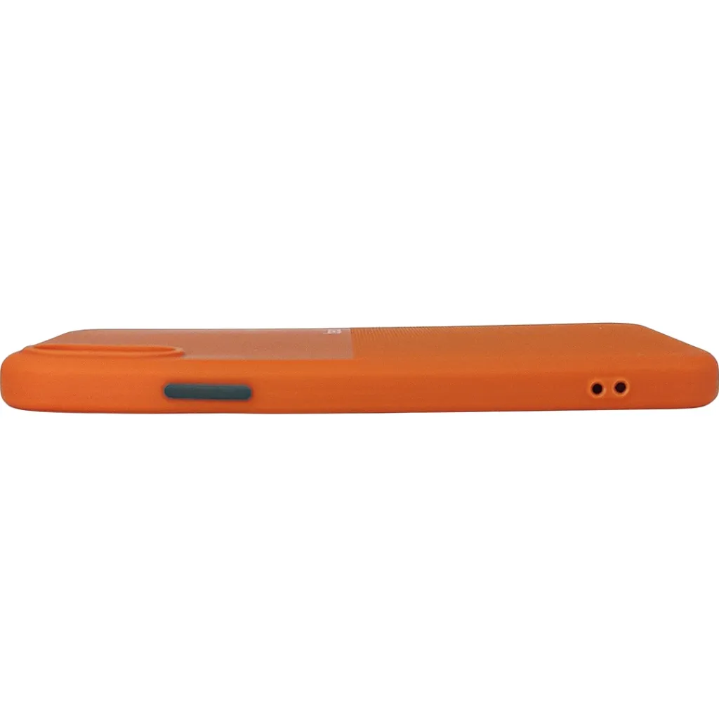 iPhone XS|iPhone X Premium Colour Button Silicone Beats Logo Textured With Camera Protection & Inner Microfiber Back Case (Orange)