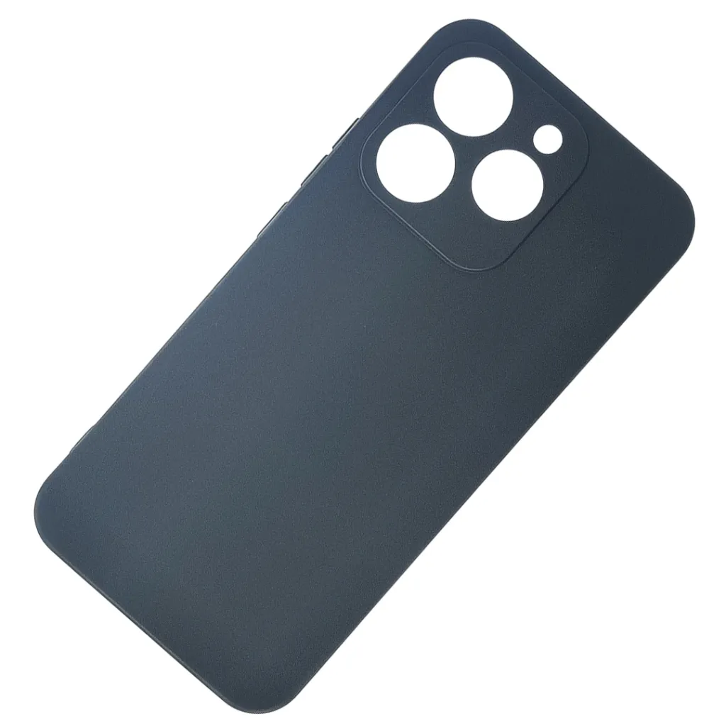 Oppo Realme 15T 5G Matte Soft Silicone Paper Back Case (Black)