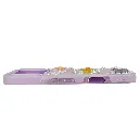 Infinix Note 60|Note 60 Pro Soft Silicone Ladies Fancy Beats & Flowers design Back Case (Light Purple)