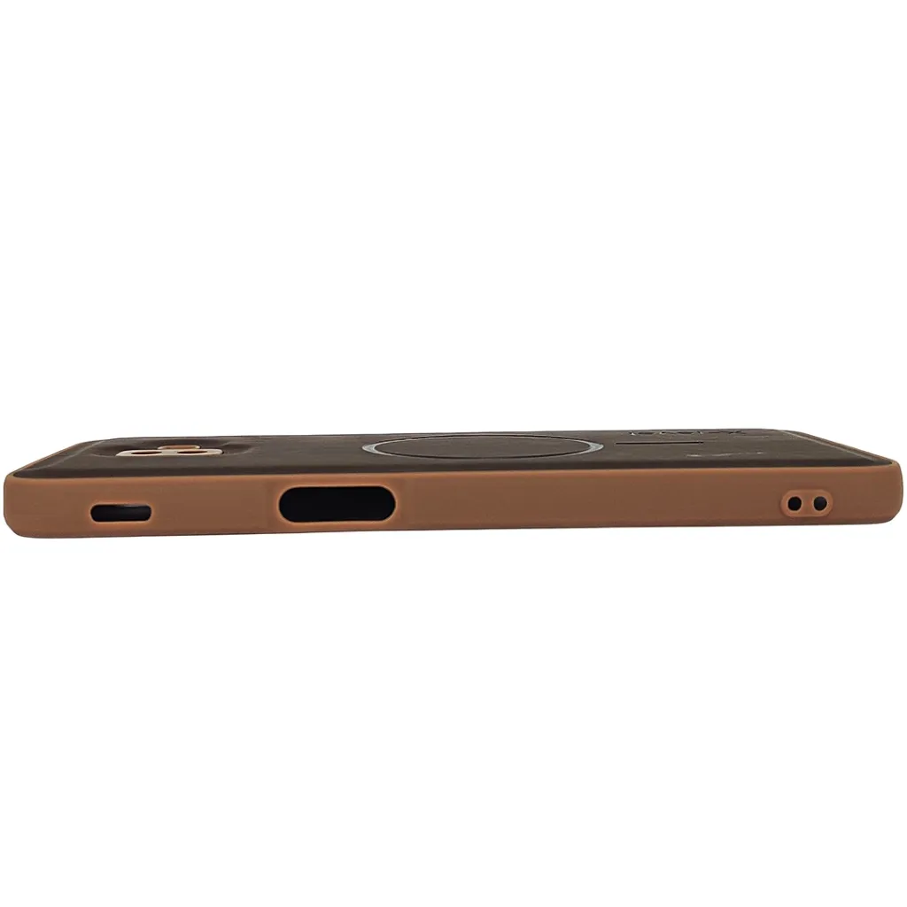 Samsung Galaxy J6 Plus Magsafe Logo X-Level Luxuary Premium Back Case (Dark Brown)