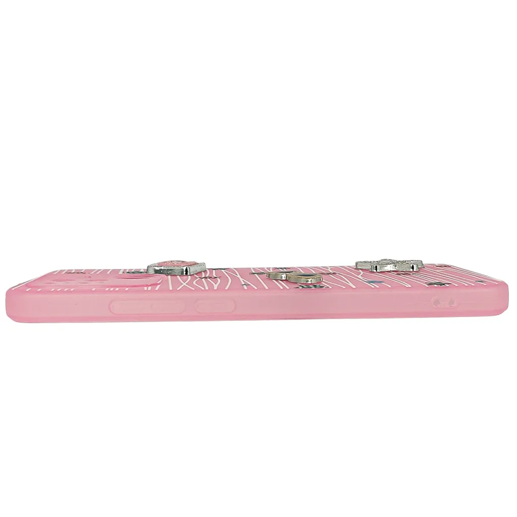 Xiaomi Redmi 10C|Poco C40 Soft Silicone 3D Charm & Thin Mobile Back Case (Baby Pink)