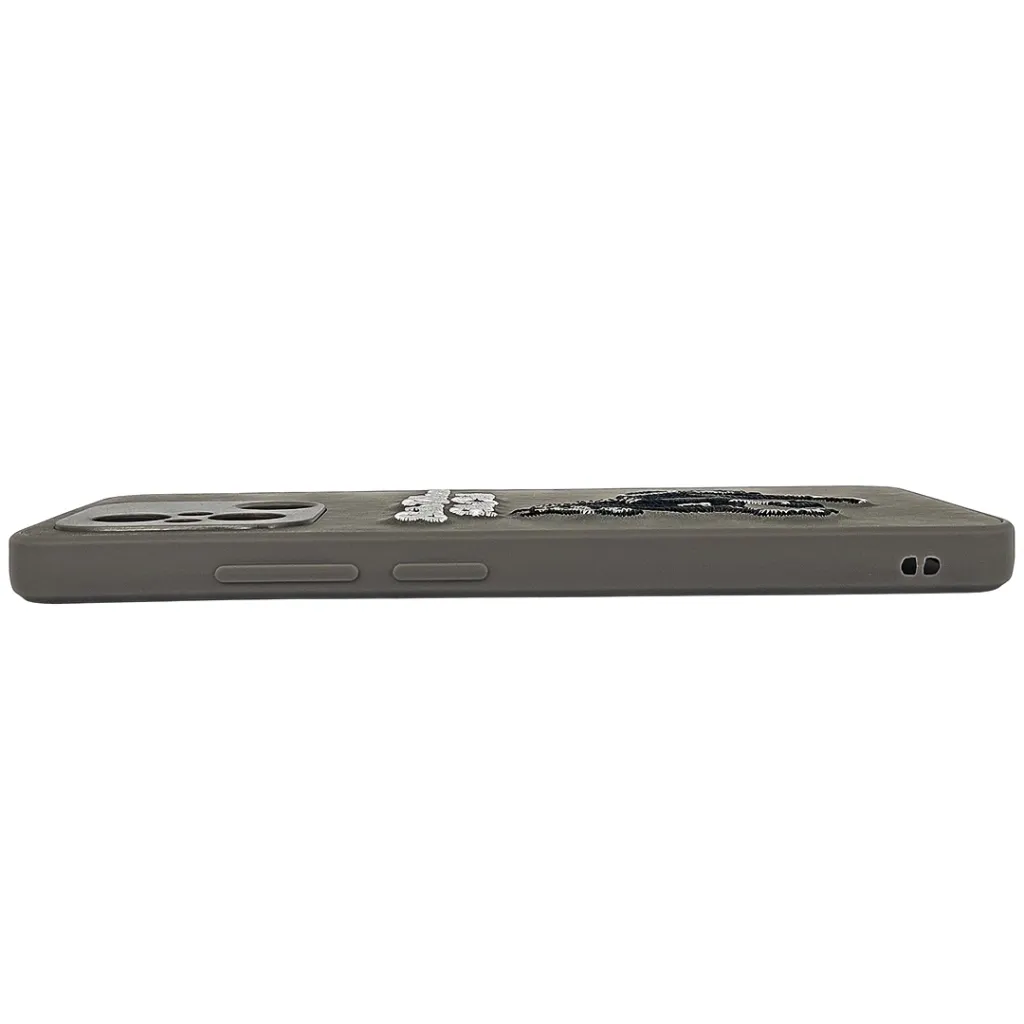 Xiaomi Redmi 12C & Poco C55 Velvet Embroidery Santa Barbara Polo Racquet Club Back Case (Gray)