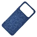 Xiaomi Redmi 12CRedmi 10C Woven With Leather Feel Soft Silicone Back Case (Navy Blue)