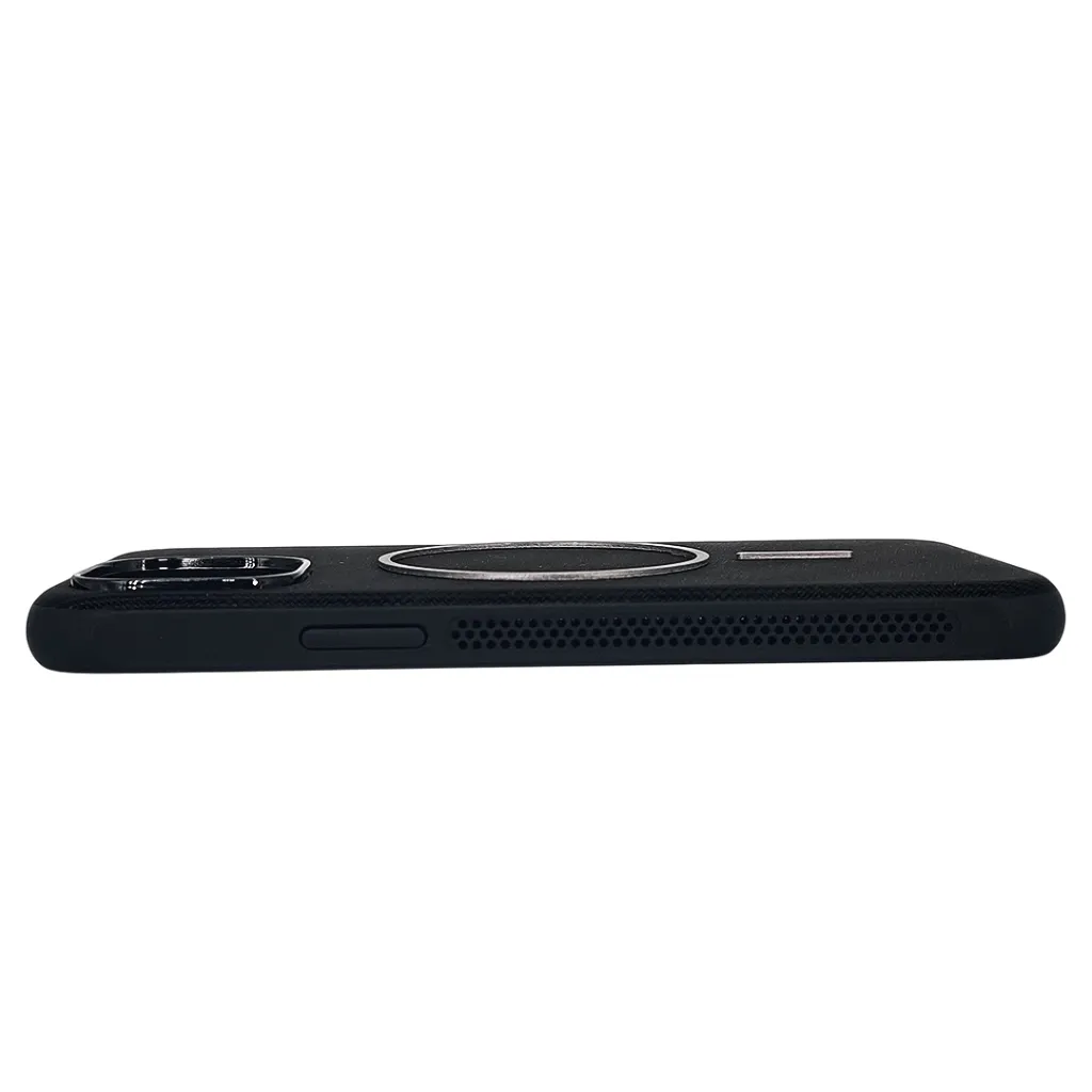 Iphone 12|12 Pro Woven textured & Magsafe compatible Case (Black)